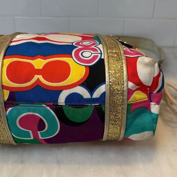 Coach Poppy Pop C Spotlight Multicolor Tote Shoulder Handbag - Picture 7 of 16